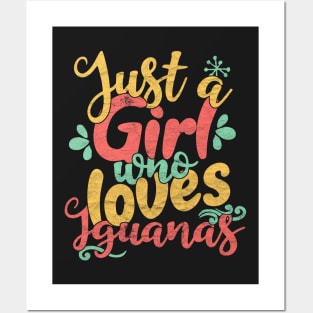 Just A Girl Who Loves Iguanas Gift product Posters and Art